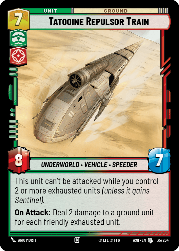 Tatooine Repulsor Train front