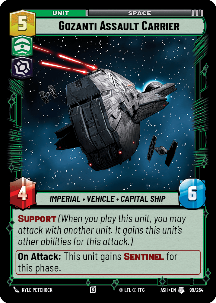 Gozanti Assault Carrier front