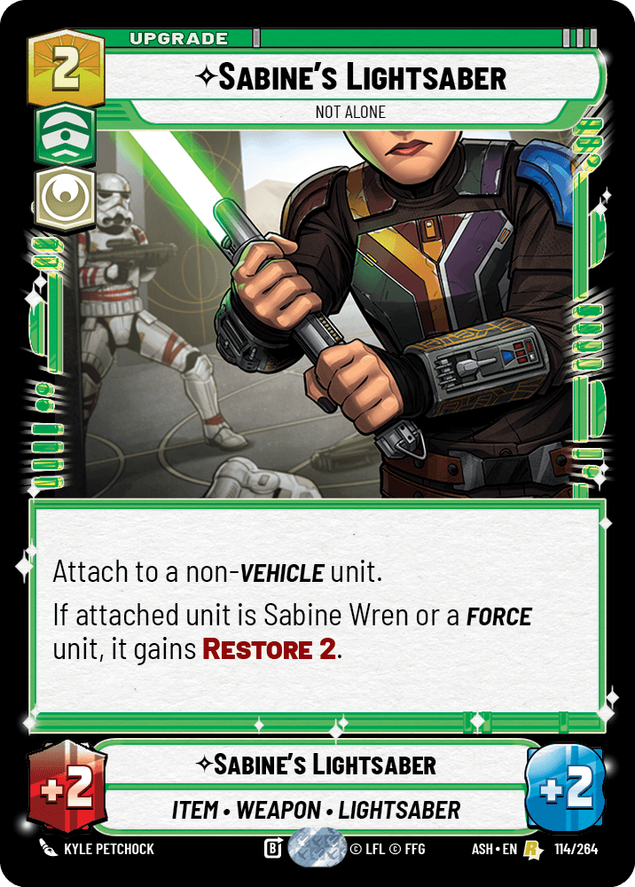 Sabine's Lightsaber front