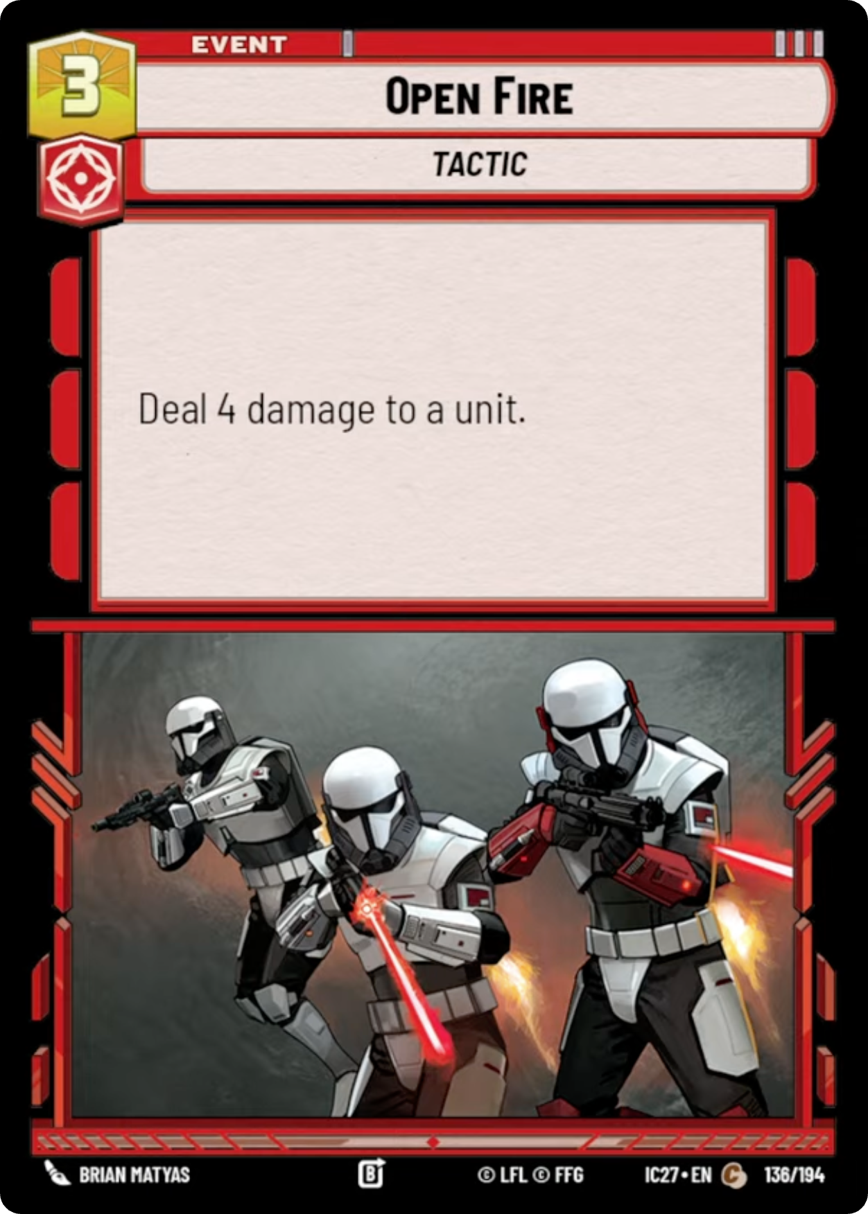 Open Fire front