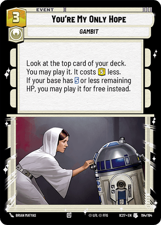 You're My Only Hope front