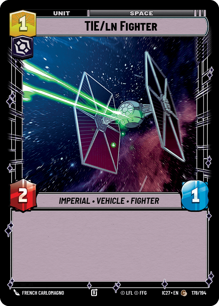 TIE/ln Fighter front