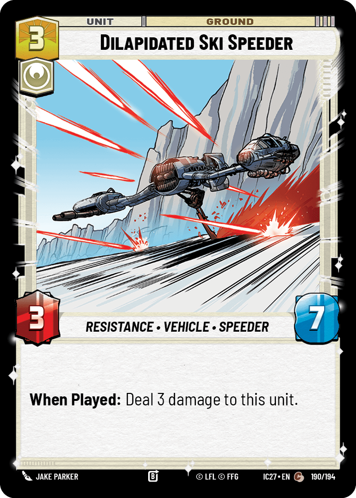 Dilapidated Ski Speeder front