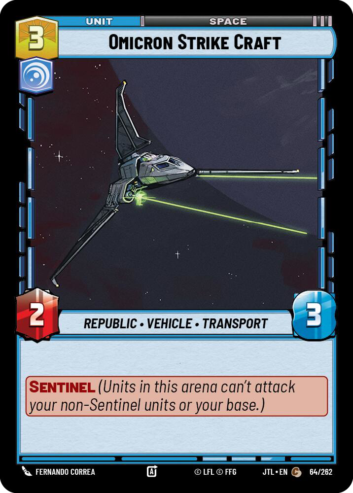 Omicron Strike Craft front
