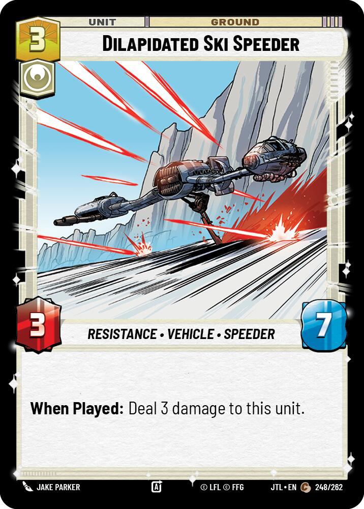 Dilapidated Ski Speeder front