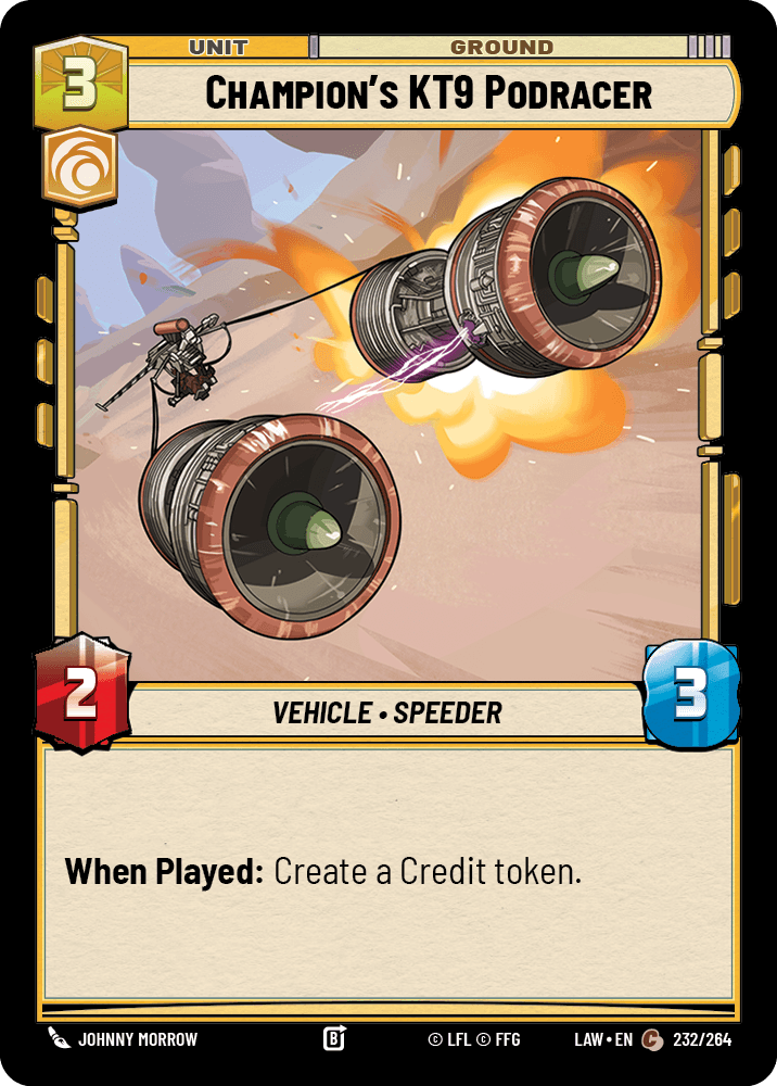 Champion's KT9 Podracer front